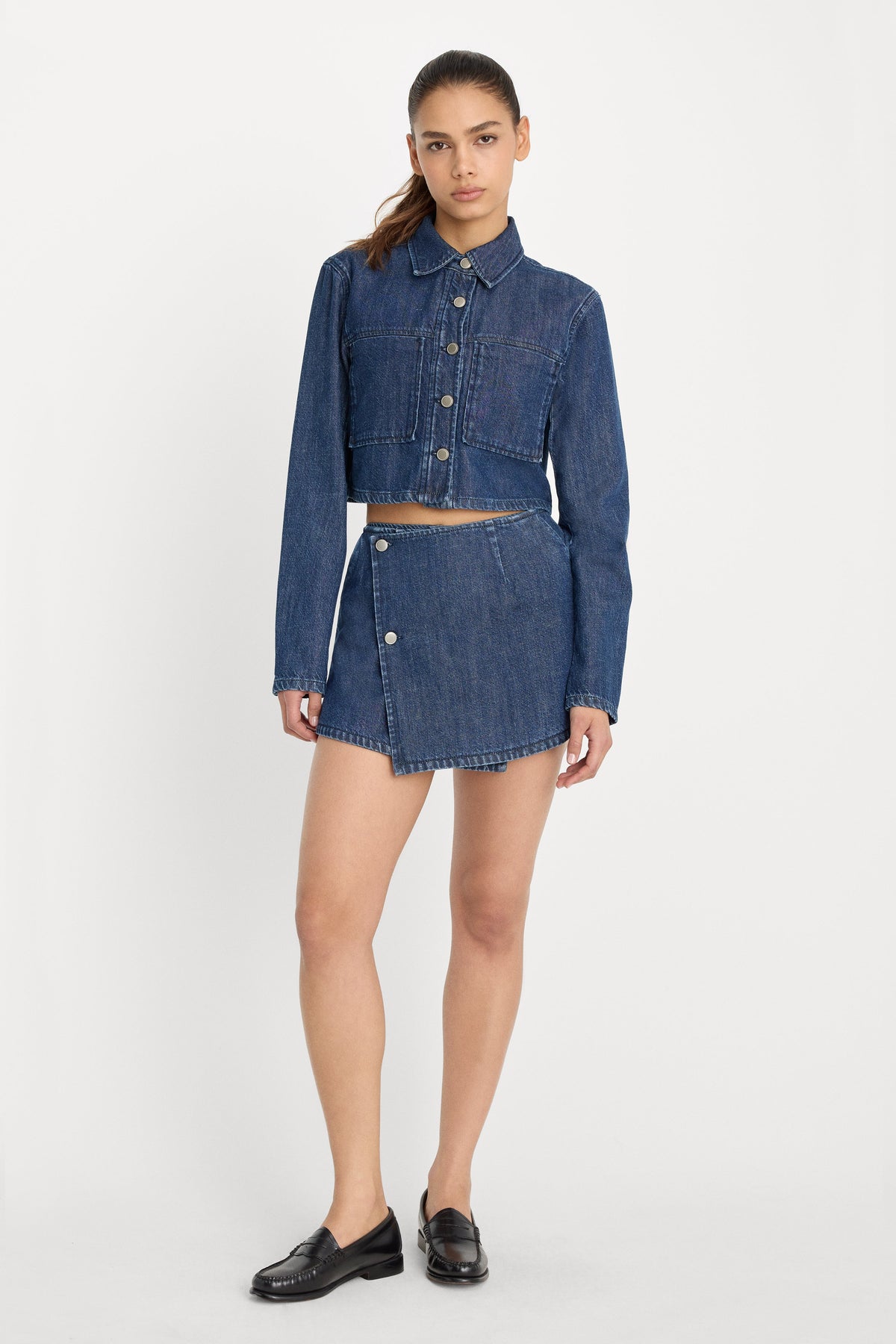 Luxury DENIM SKORT INDIGO1187