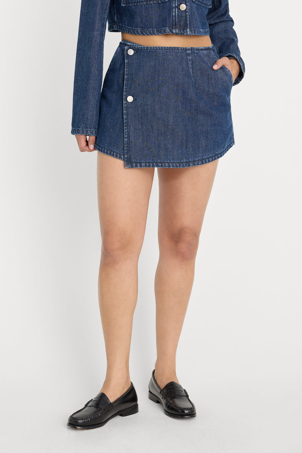 Luxury DENIM SKORT INDIGO1187