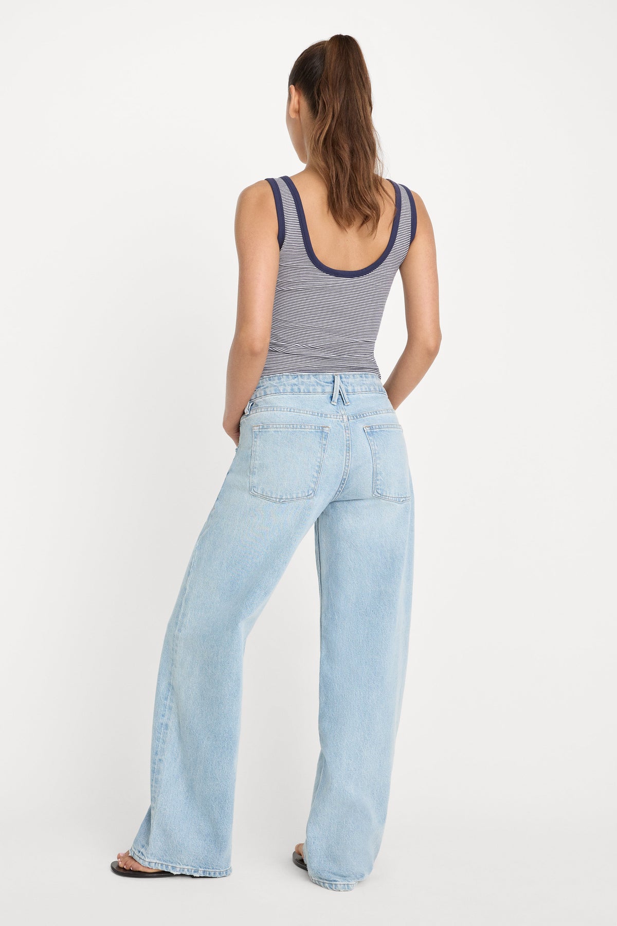Luxury VINTAGE LOW LOOSE JEANS INDIGO1223