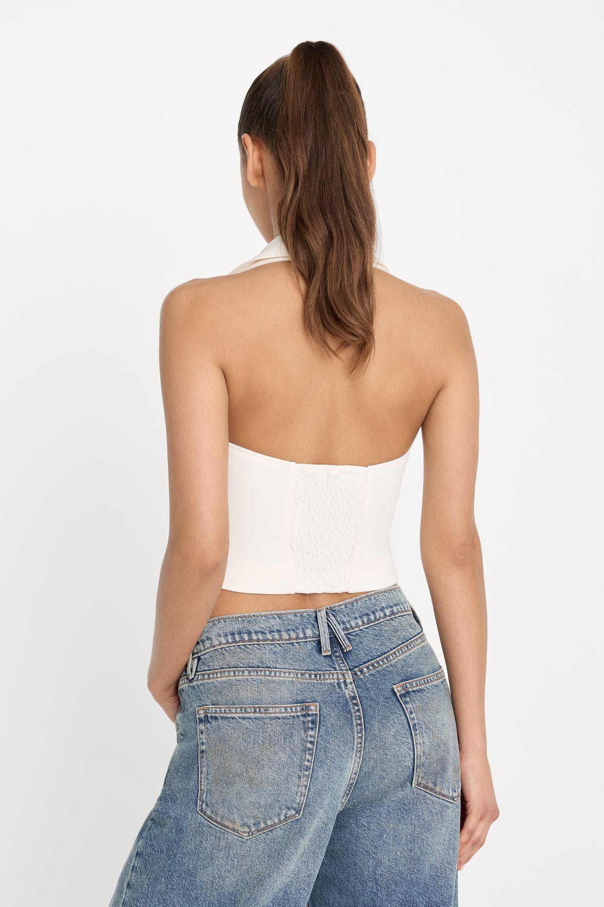 Luxury LUXE SUITING HALTER VEST SOFT SHELL