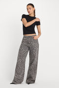 Luxury GOOD EASE LEOPARD JEANS GREY LUCKY LEOPARD