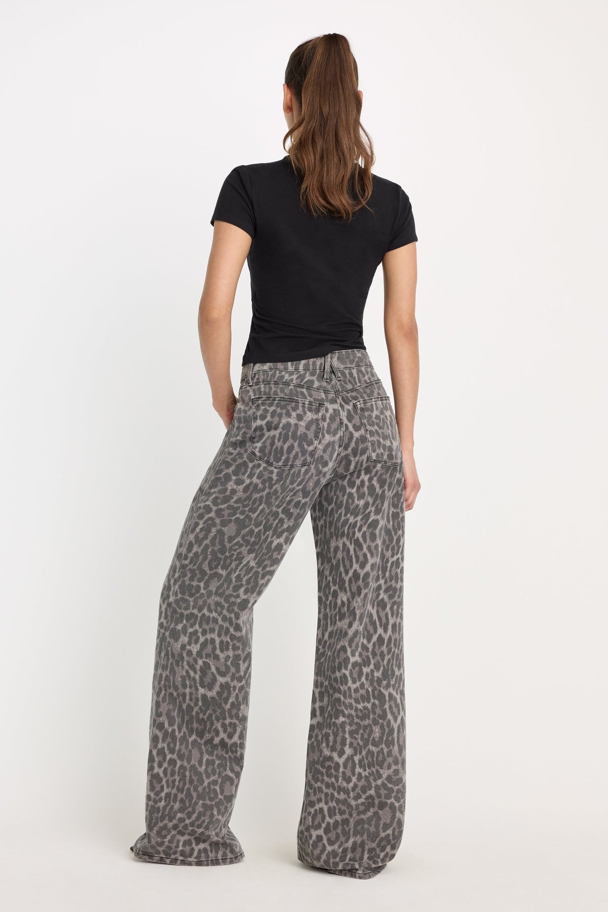 Luxury GOOD EASE LEOPARD JEANS GREY LUCKY LEOPARD