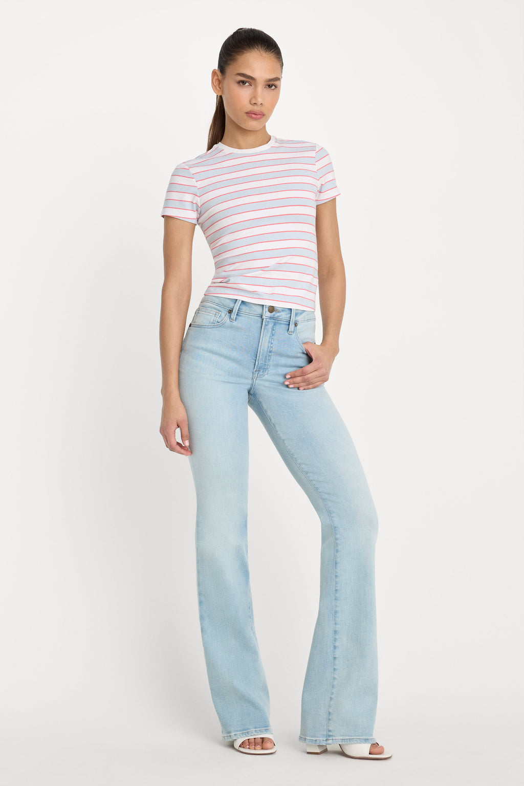 Luxury THE BABY TEE SKY STRIPE