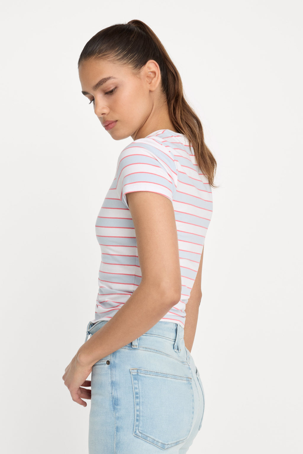 Luxury THE BABY TEE SKY STRIPE