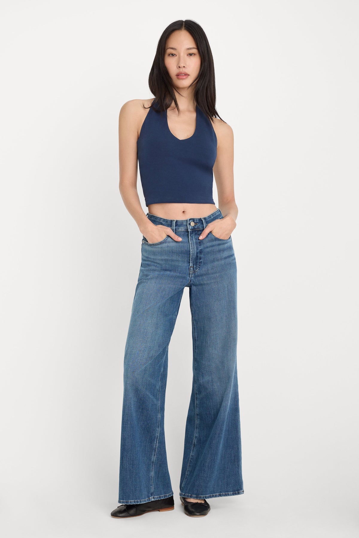 Luxury THE HALTER TANK HORIZON INK