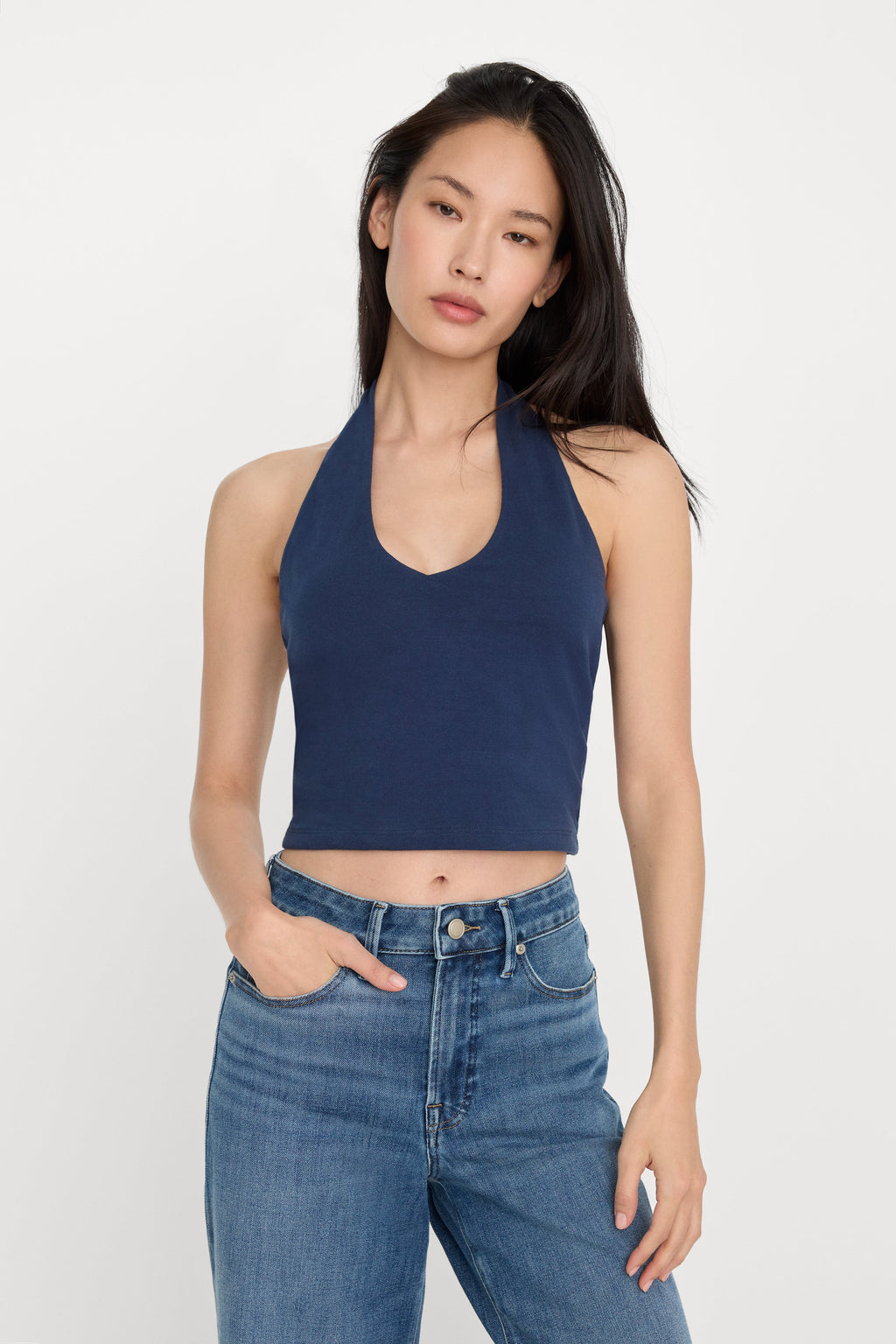 Luxury THE HALTER TANK HORIZON INK