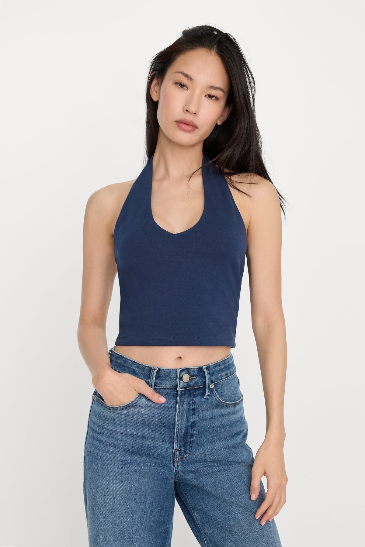 Luxury THE HALTER TANK HORIZON INK