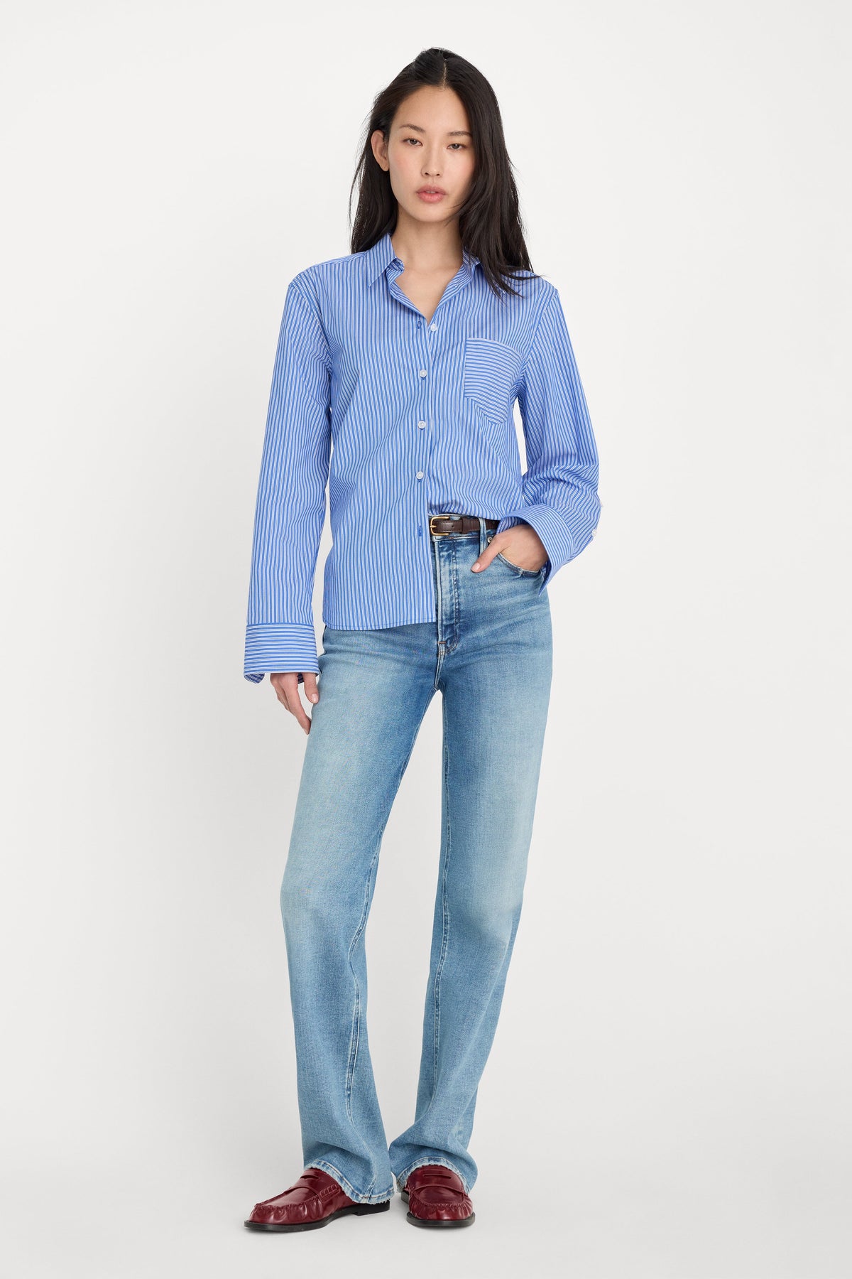 Luxury SOFT TECH GOOD TRUE STRAIGHT JEANSINDIGO1214