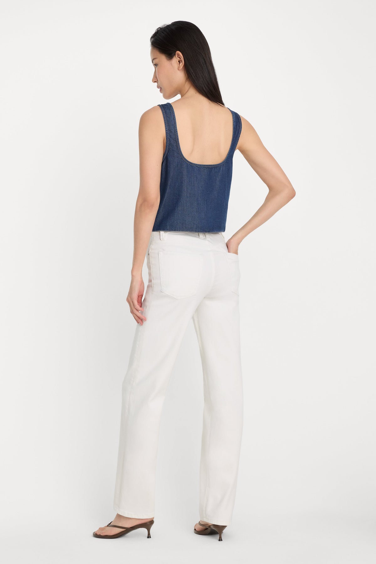 Luxury GOOD TRUE STRAIGHT JEANS WHITE001