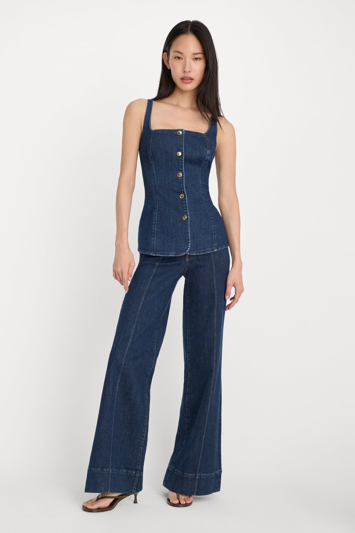 Luxury GOOD WAIST PALAZZO JEANS INDIGO1169