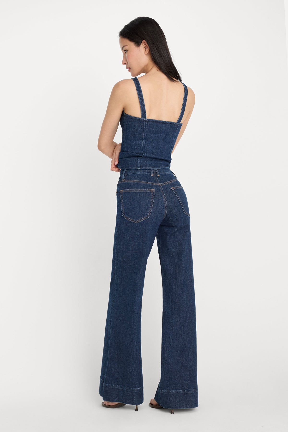 Luxury GOOD WAIST PALAZZO JEANS INDIGO1169