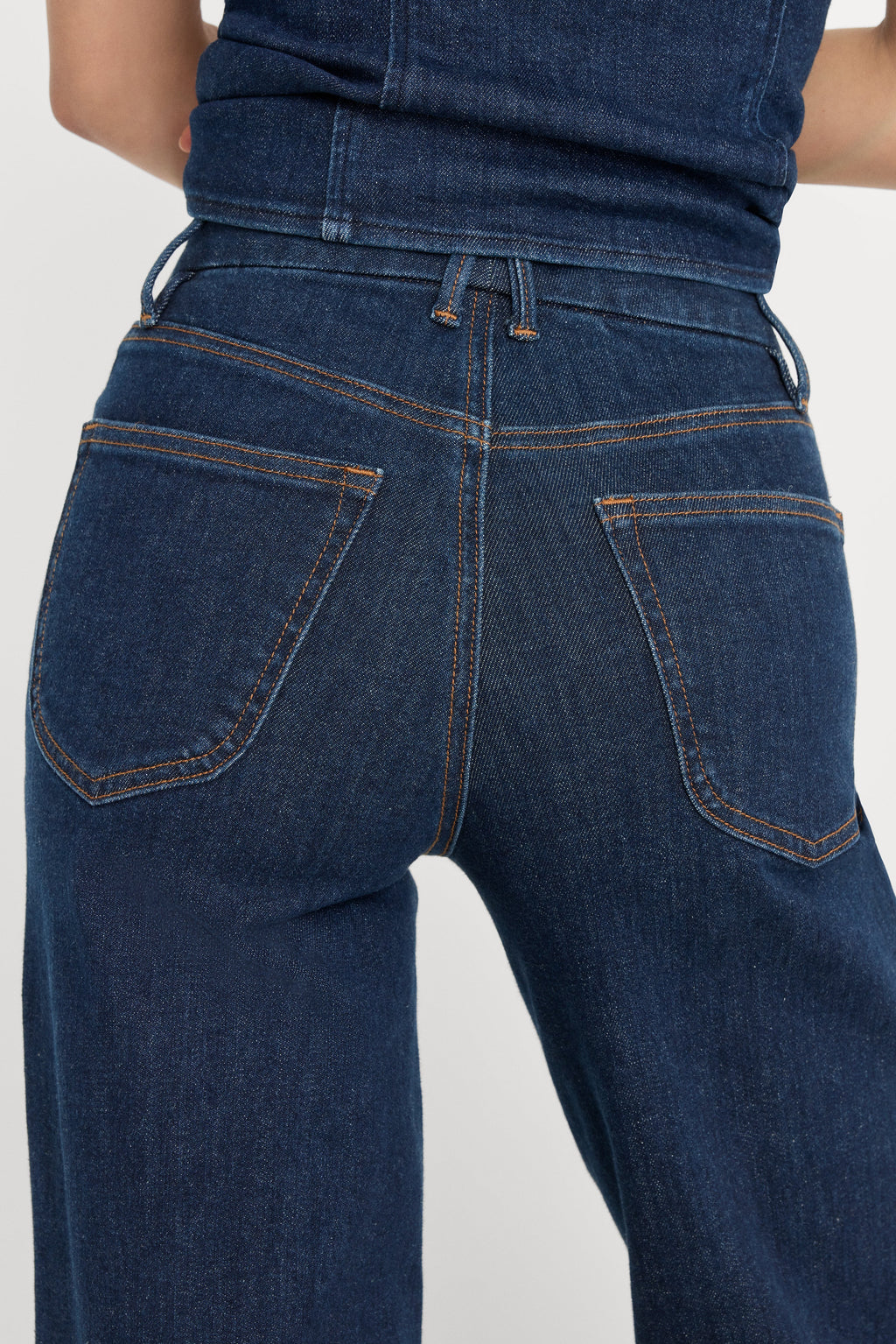 Luxury GOOD WAIST PALAZZO JEANS INDIGO1169