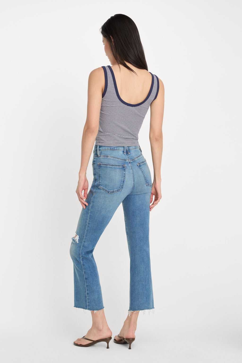 Luxury SOFT TECH GOOD LEGS CROP MINI BOOT JEANS INDIGO1210