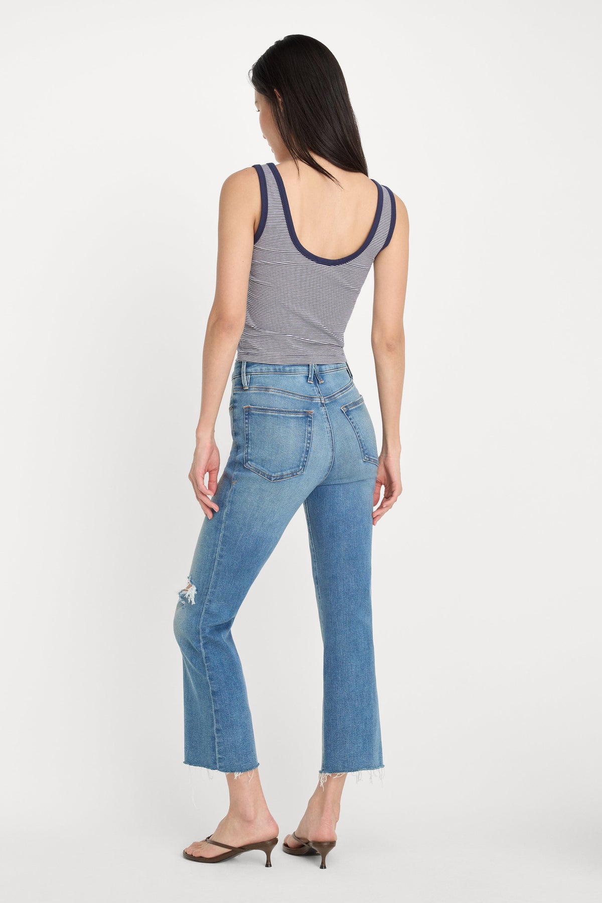 Luxury SOFT TECH GOOD LEGS CROP MINI BOOT JEANS INDIGO1210