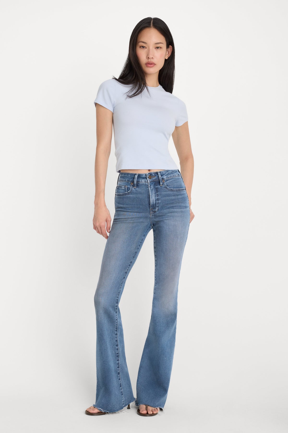 Luxury SOFT TECH GOOD LEGS FLARE JEANS INDIGO1211