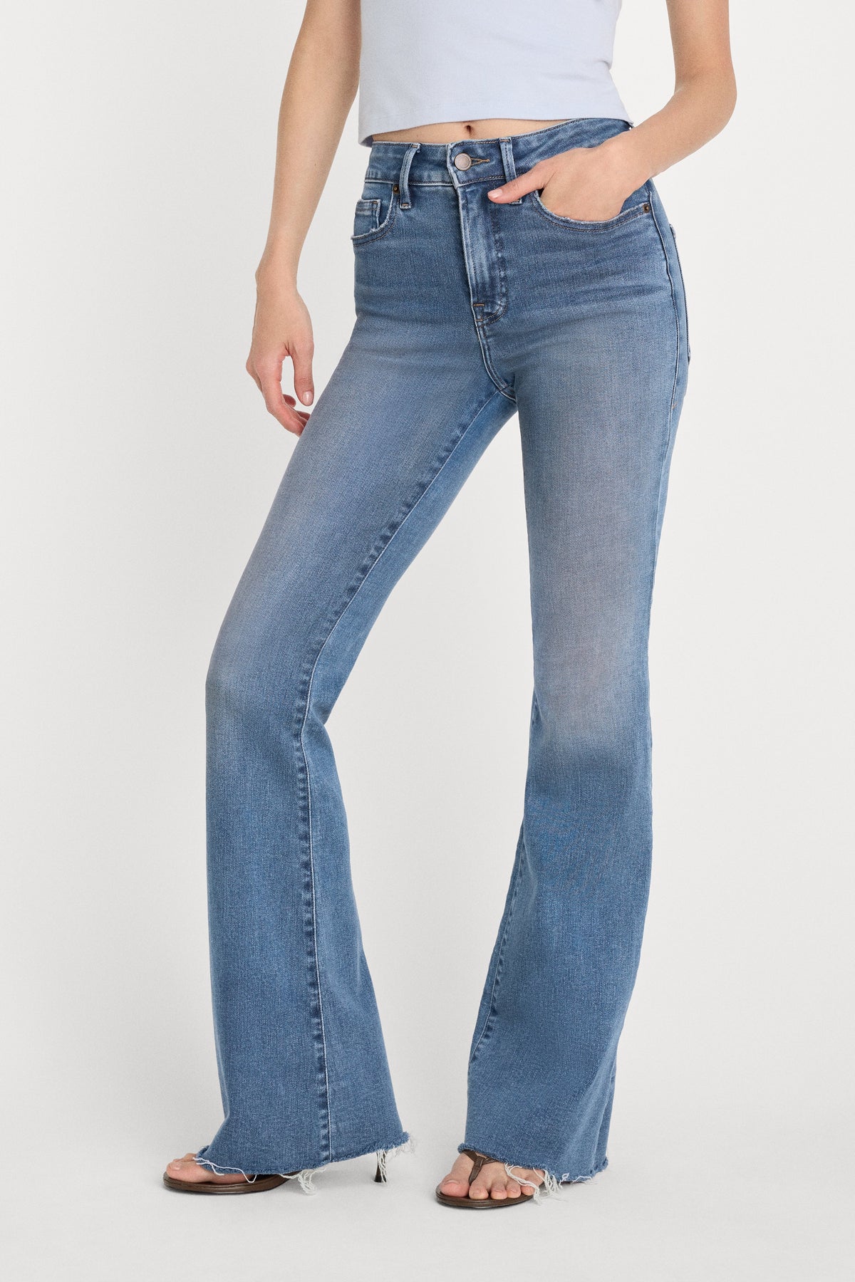 Luxury SOFT TECH GOOD LEGS FLARE JEANS INDIGO1211