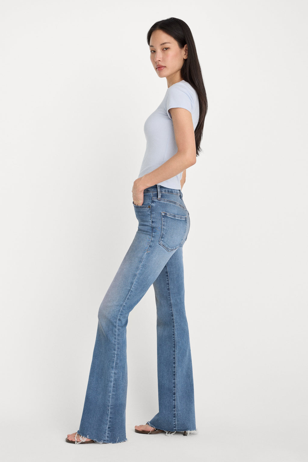 Luxury SOFT TECH GOOD LEGS FLARE JEANS INDIGO1211