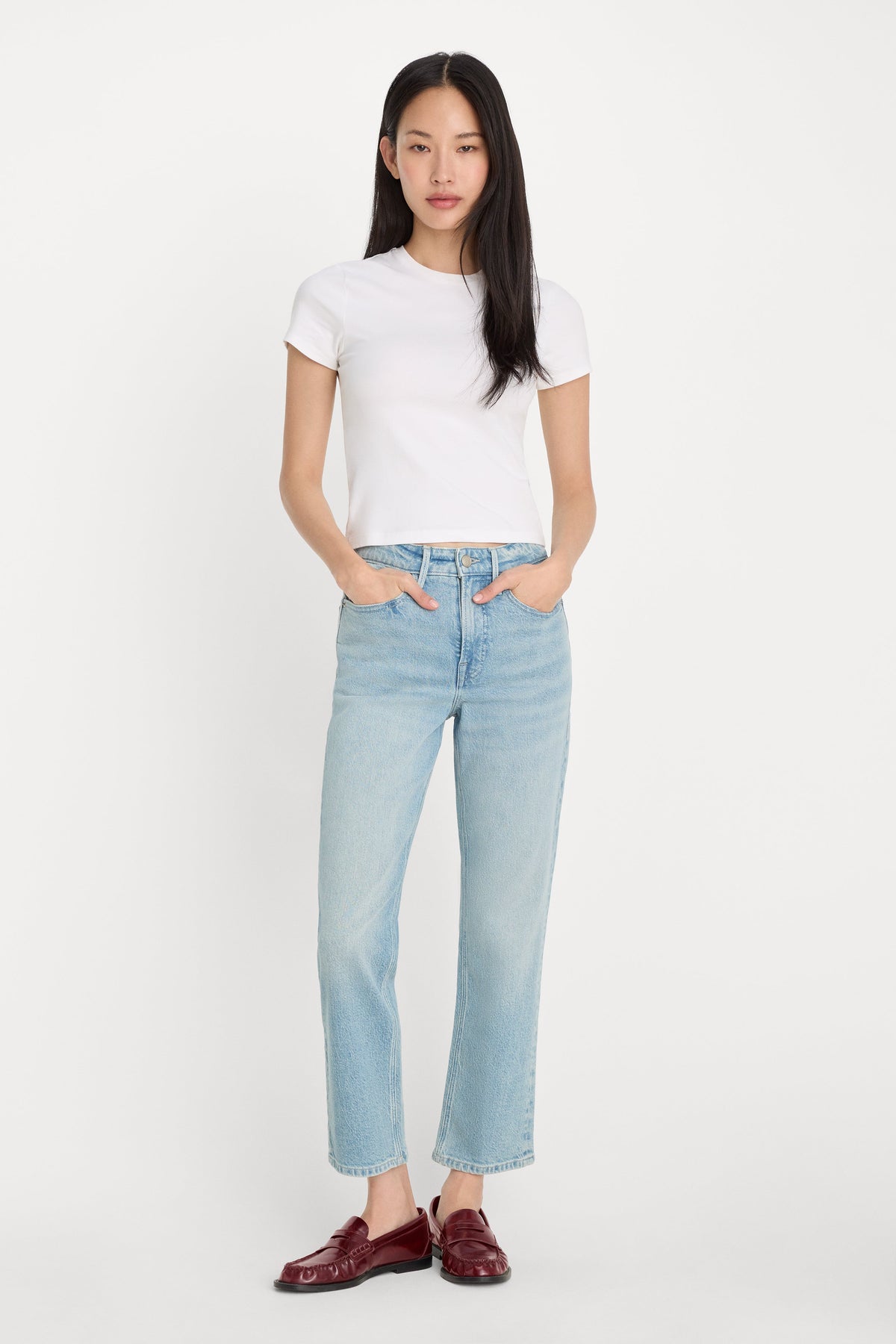 Luxury GOOD ICON STRAIGHT ANKLE JEANS INDIGO1137