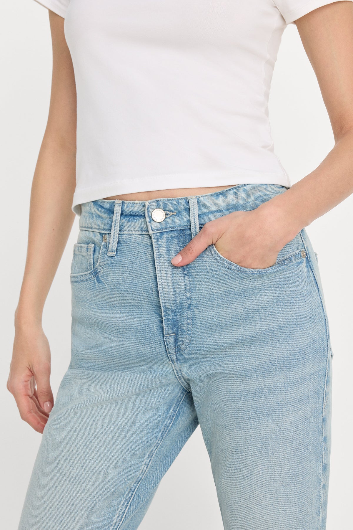 Luxury GOOD ICON STRAIGHT ANKLE JEANS INDIGO1137