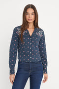 Luxury DOLLY TAILORED POPLIN SHIRT NEW NAVY BANDANA PRINT