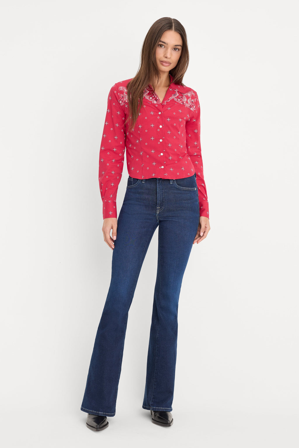 Luxury DOLLY TAILORED POPLIN SHIRT FLARE BANDANA PRINT