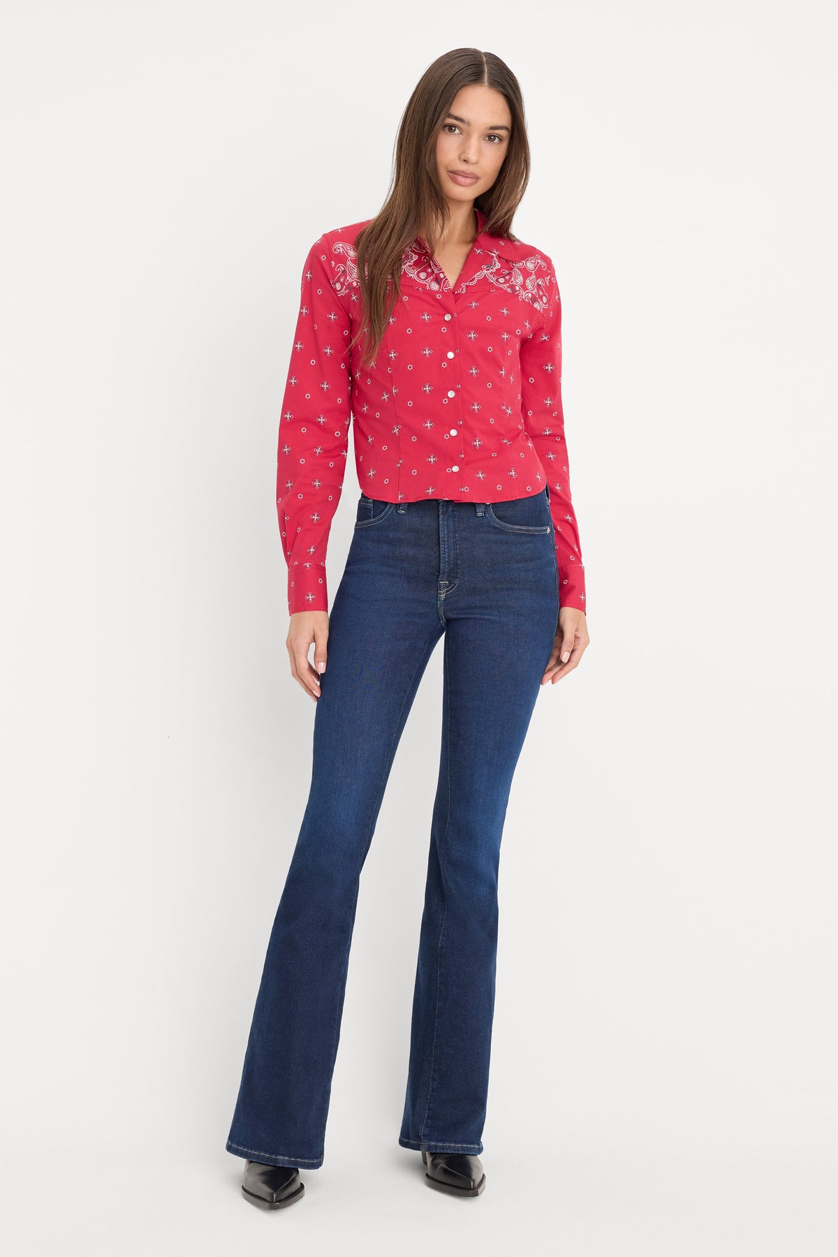 Luxury DOLLY TAILORED POPLIN SHIRT FLARE BANDANA PRINT