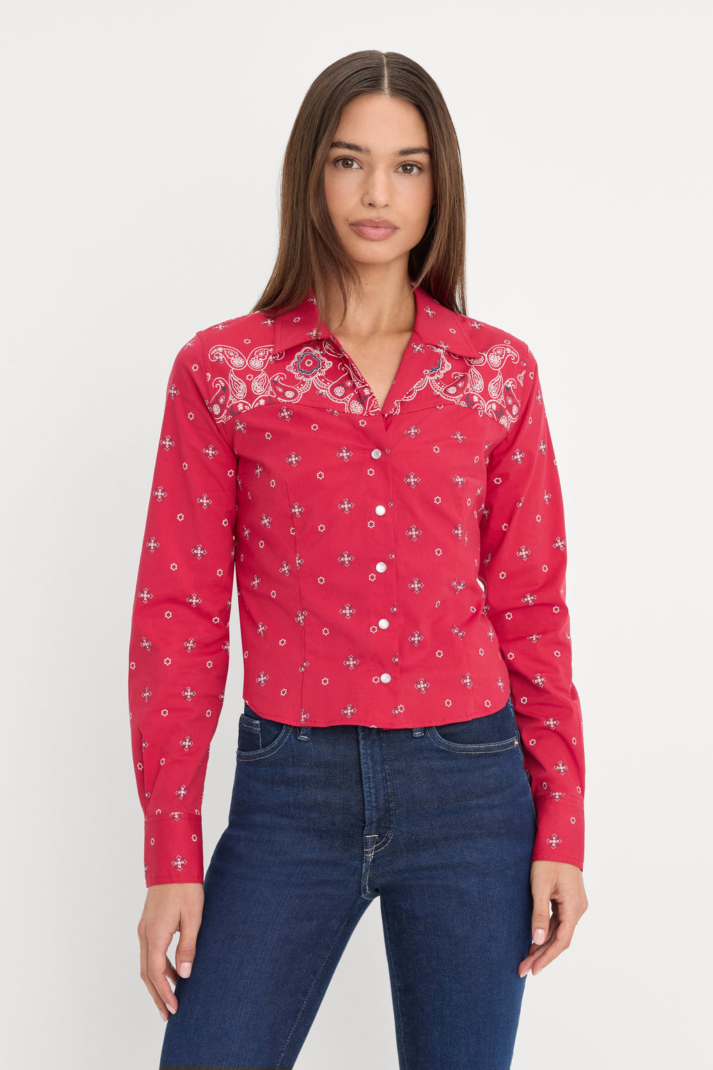 Luxury DOLLY TAILORED POPLIN SHIRT FLARE BANDANA PRINT