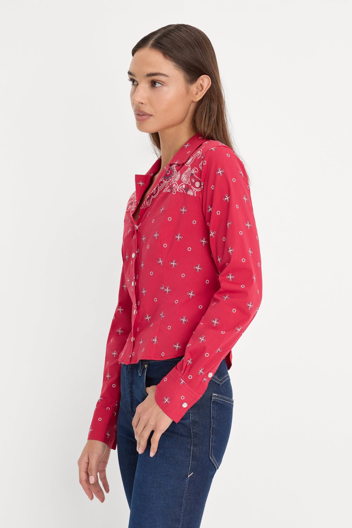 Luxury DOLLY TAILORED POPLIN SHIRT FLARE BANDANA PRINT
