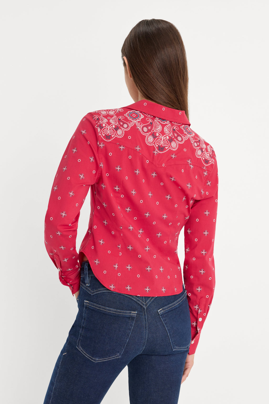 Luxury DOLLY TAILORED POPLIN SHIRT FLARE BANDANA PRINT