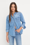 Luxury DOLLY SLIM FIT DENIM SHIRT LIGHT BLUE
