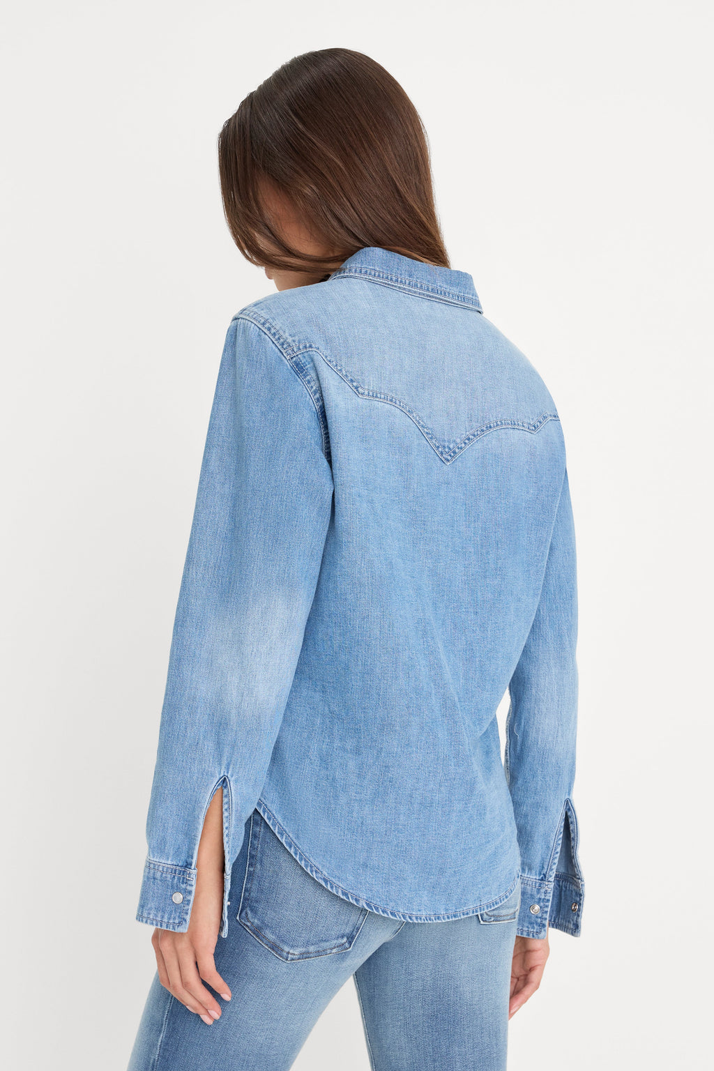 Luxury DOLLY SLIM FIT DENIM SHIRT LIGHT BLUE