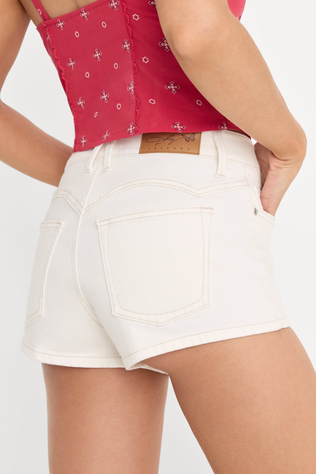Luxury DOLLY GOOD GIRLFRIEND CHEEKY SHORTS VINTAGE WHITE