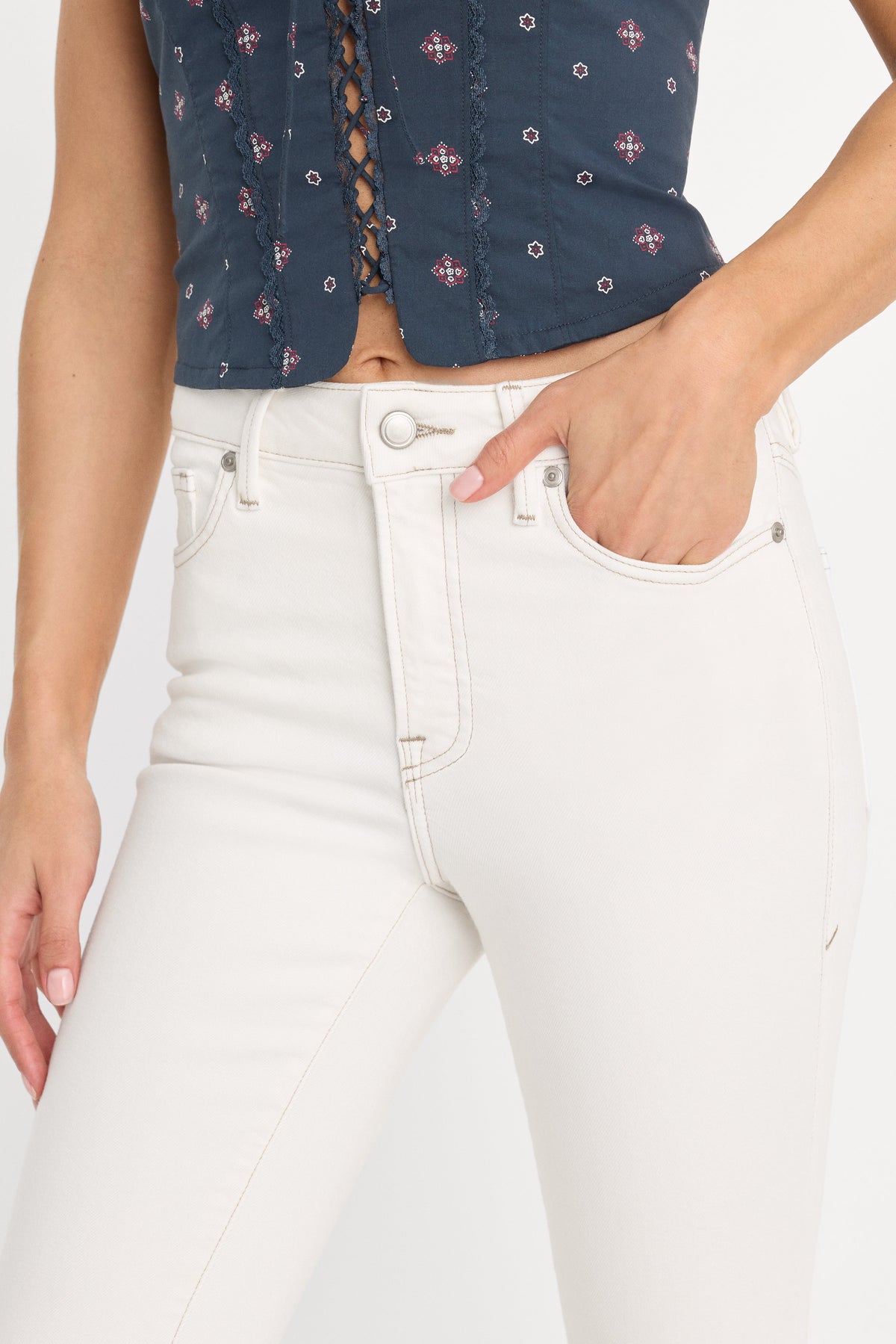 Luxury DOLLY JOLEANS GOOD LEGS FLARE JEANS VINTAGE WHITE