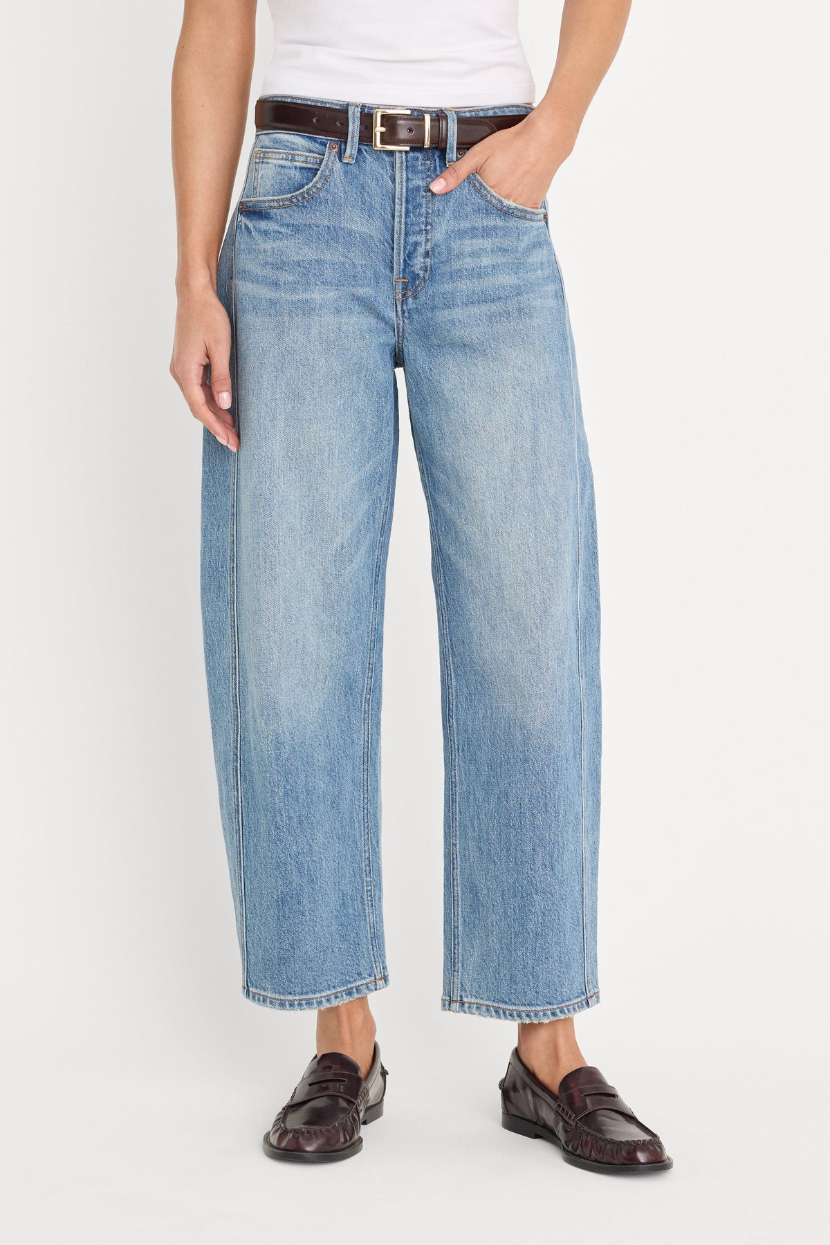 Luxury VINTAGE BARREL ANKLE JEANS INDIGO1350