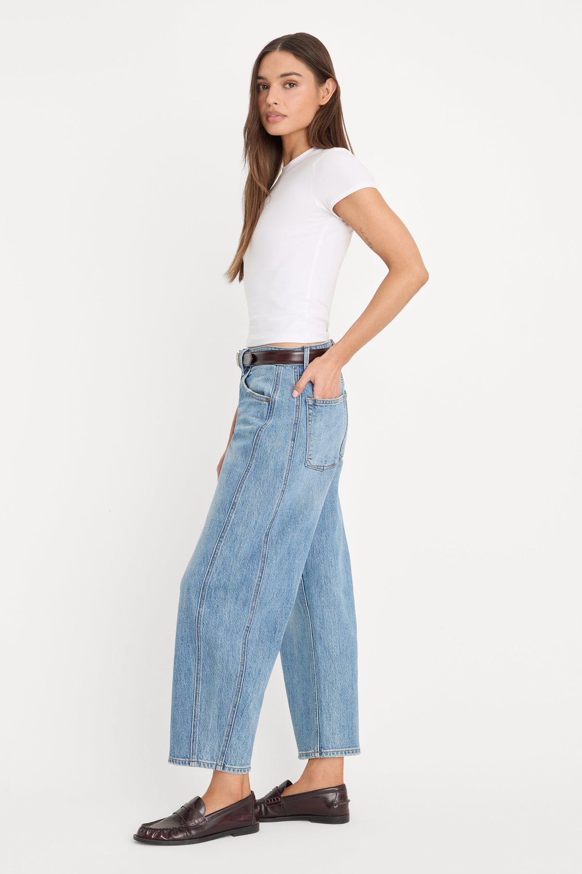 Luxury VINTAGE BARREL ANKLE JEANS INDIGO1350