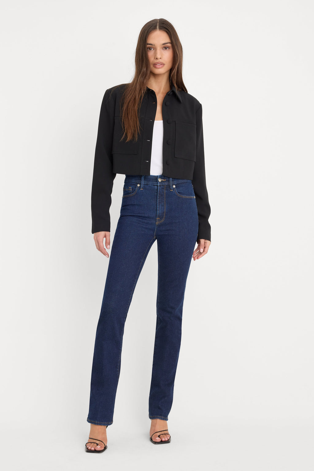 Luxury GOOD LEGS STRAIGHT JEANS LONG DEEPBLUE04