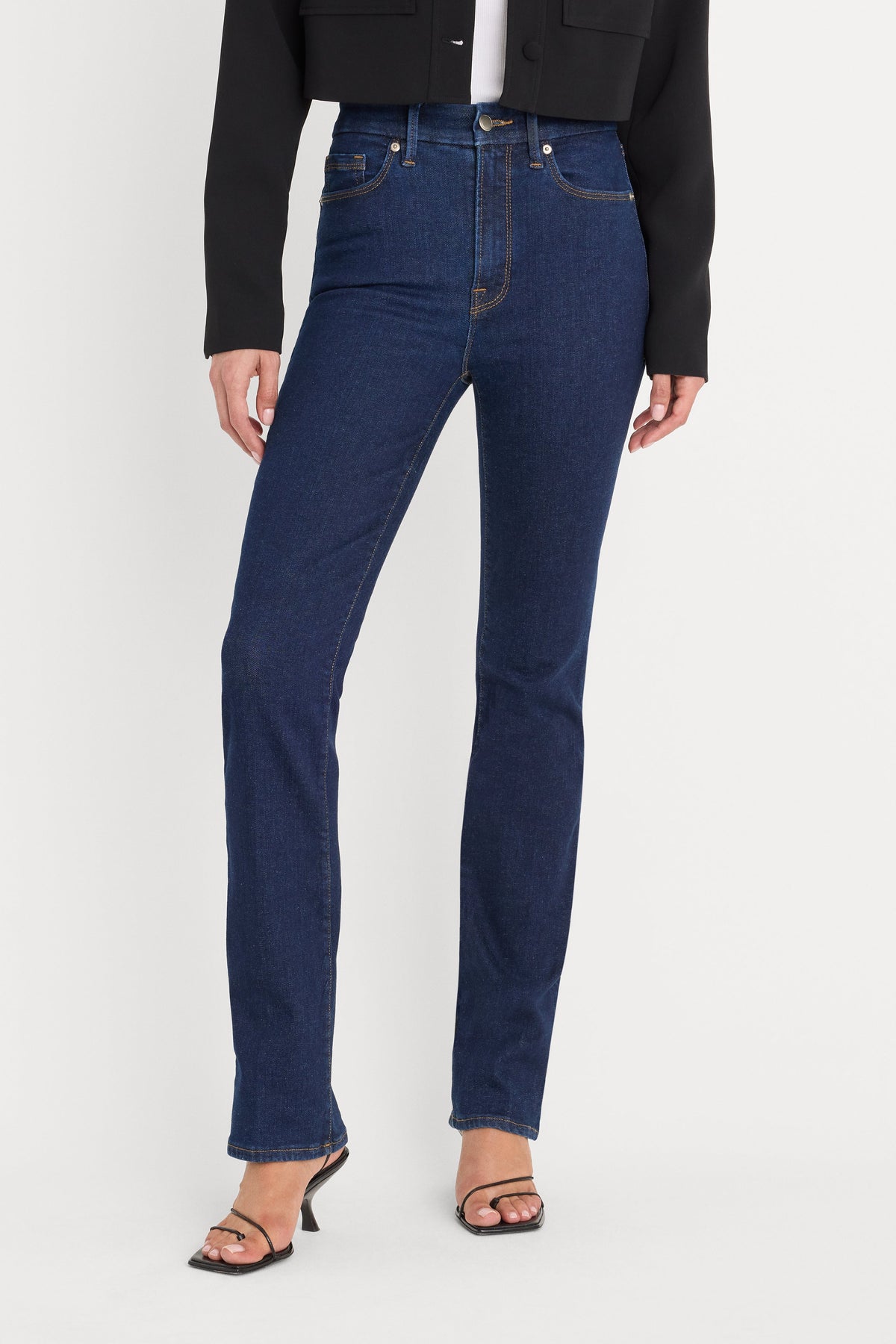 Luxury GOOD LEGS STRAIGHT JEANS LONG DEEPBLUE04