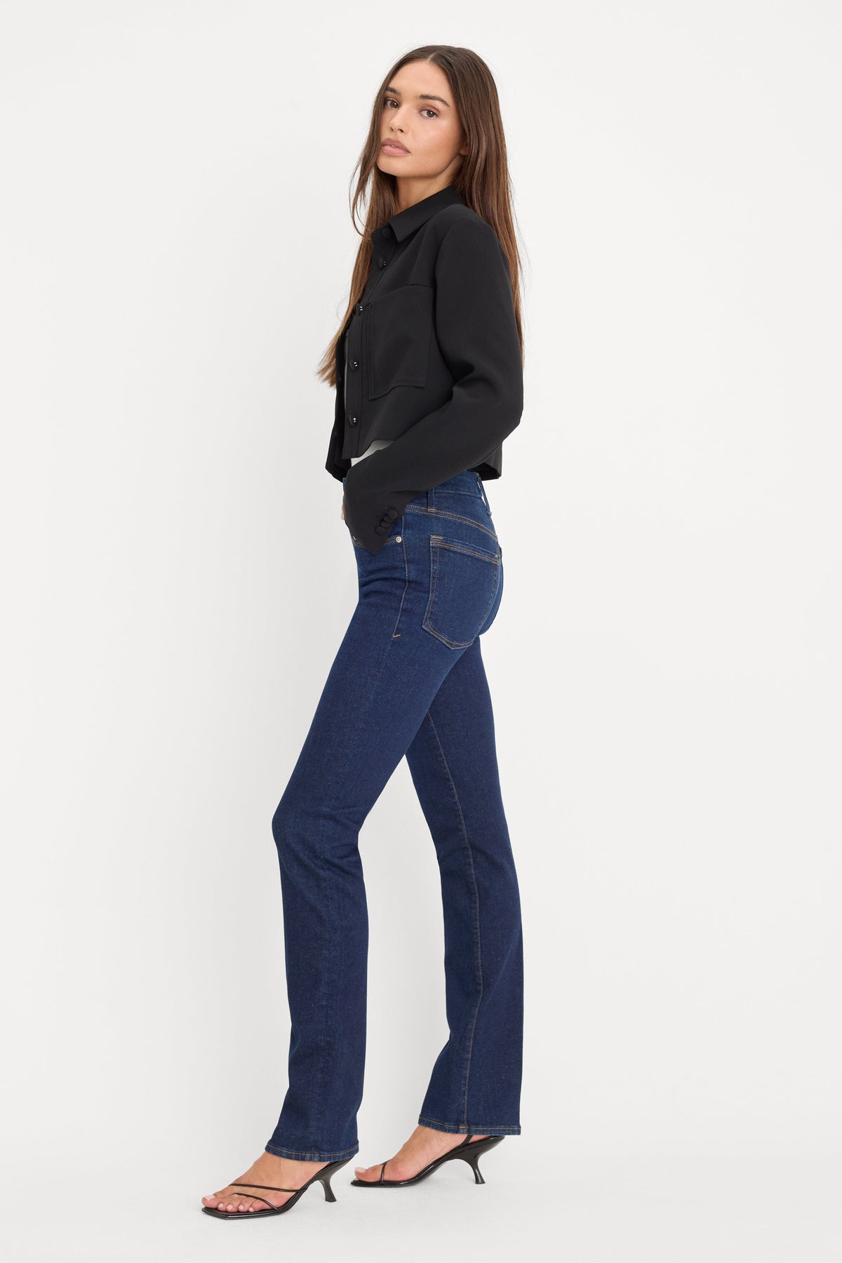 Luxury GOOD LEGS STRAIGHT JEANS LONG DEEPBLUE04