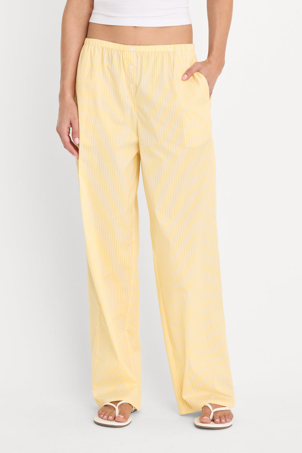 Luxury POPLIN PULL ON PANTS BUTTERBEAM STRIPE