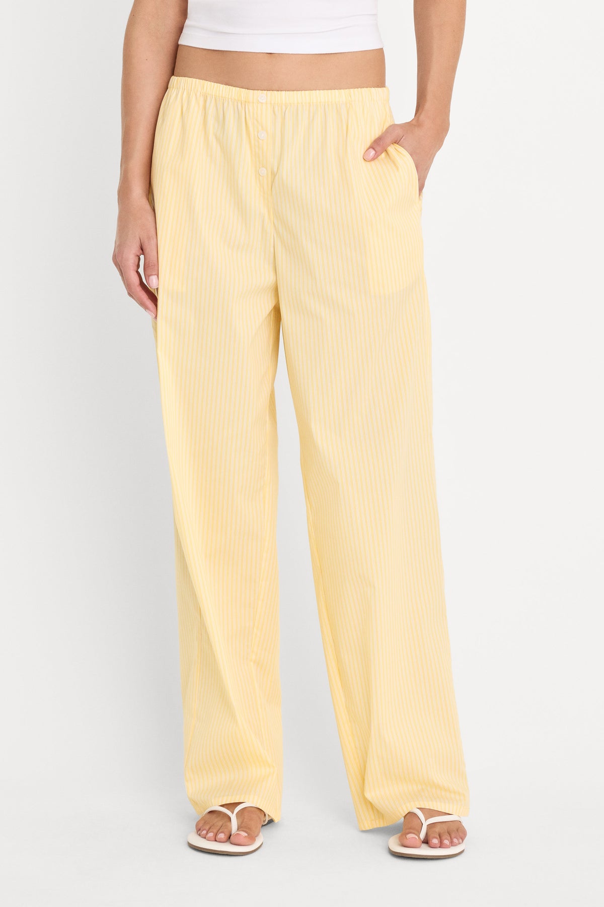 Luxury POPLIN PULL ON PANTS BUTTERBEAM STRIPE
