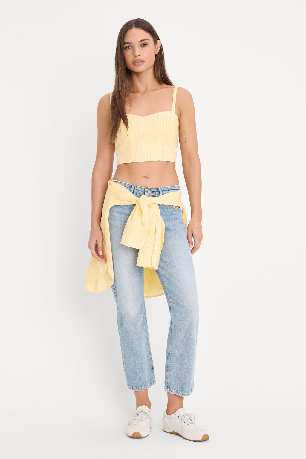 Luxury POPLIN BUSTIER CAMI TOP BUTTERBEAM STRIPE