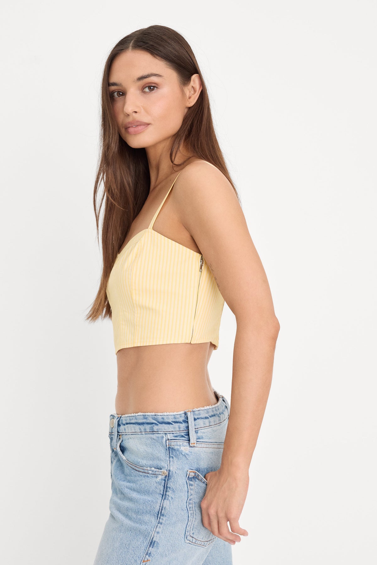 Luxury POPLIN BUSTIER CAMI TOP BUTTERBEAM STRIPE