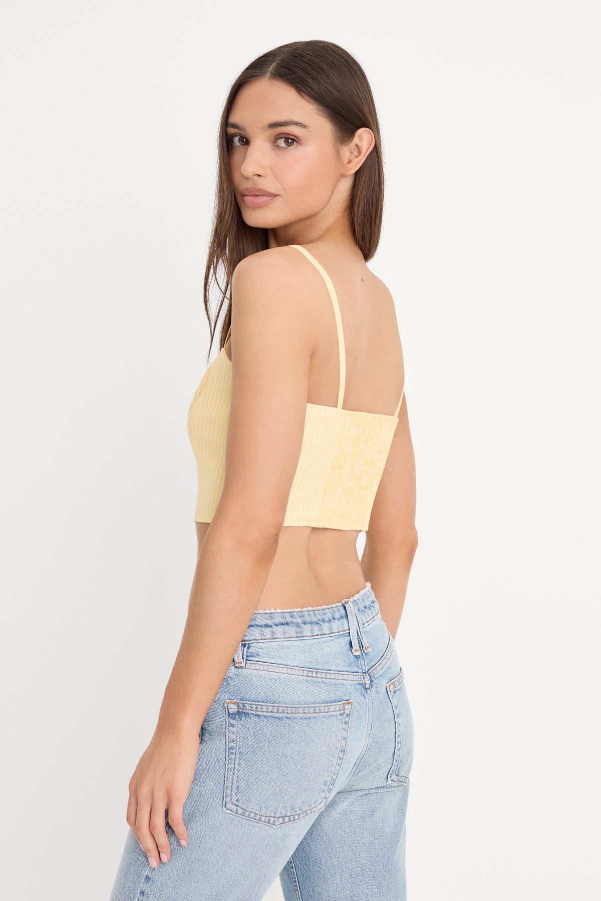 Luxury POPLIN BUSTIER CAMI TOP BUTTERBEAM STRIPE