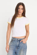 Luxury THE RINGER BABY TEE WHITE001