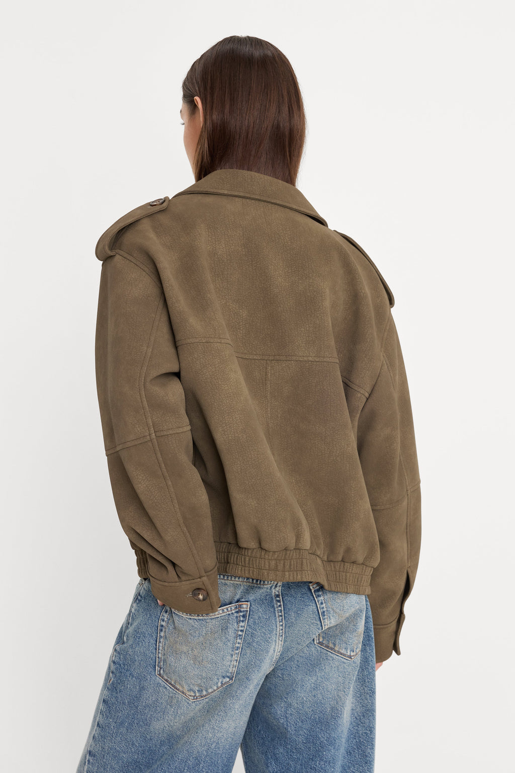 Luxury THE BETTER THAN LEATHER BOMBER JACKET STONE
