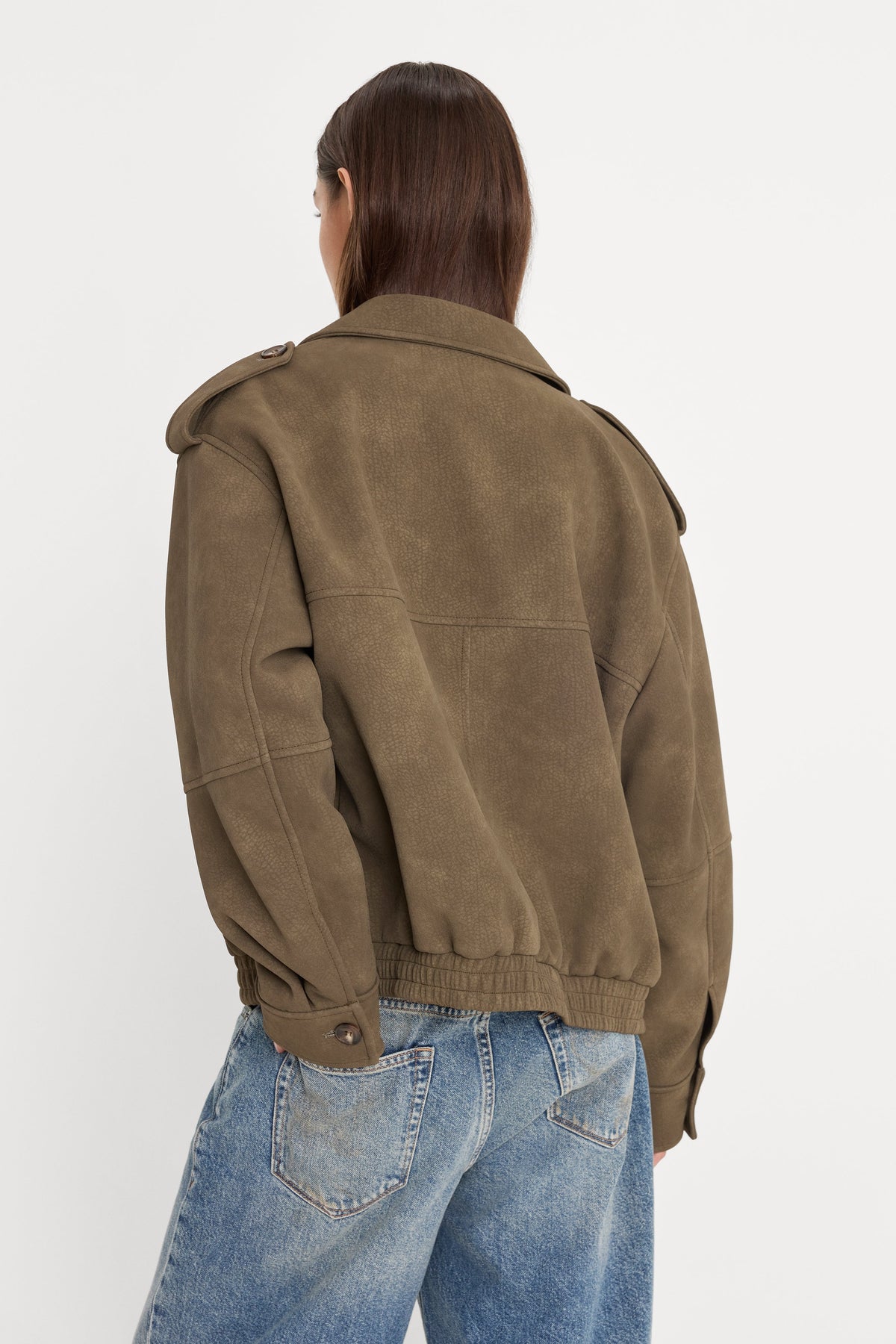 Luxury THE BETTER THAN LEATHER BOMBER JACKET STONE