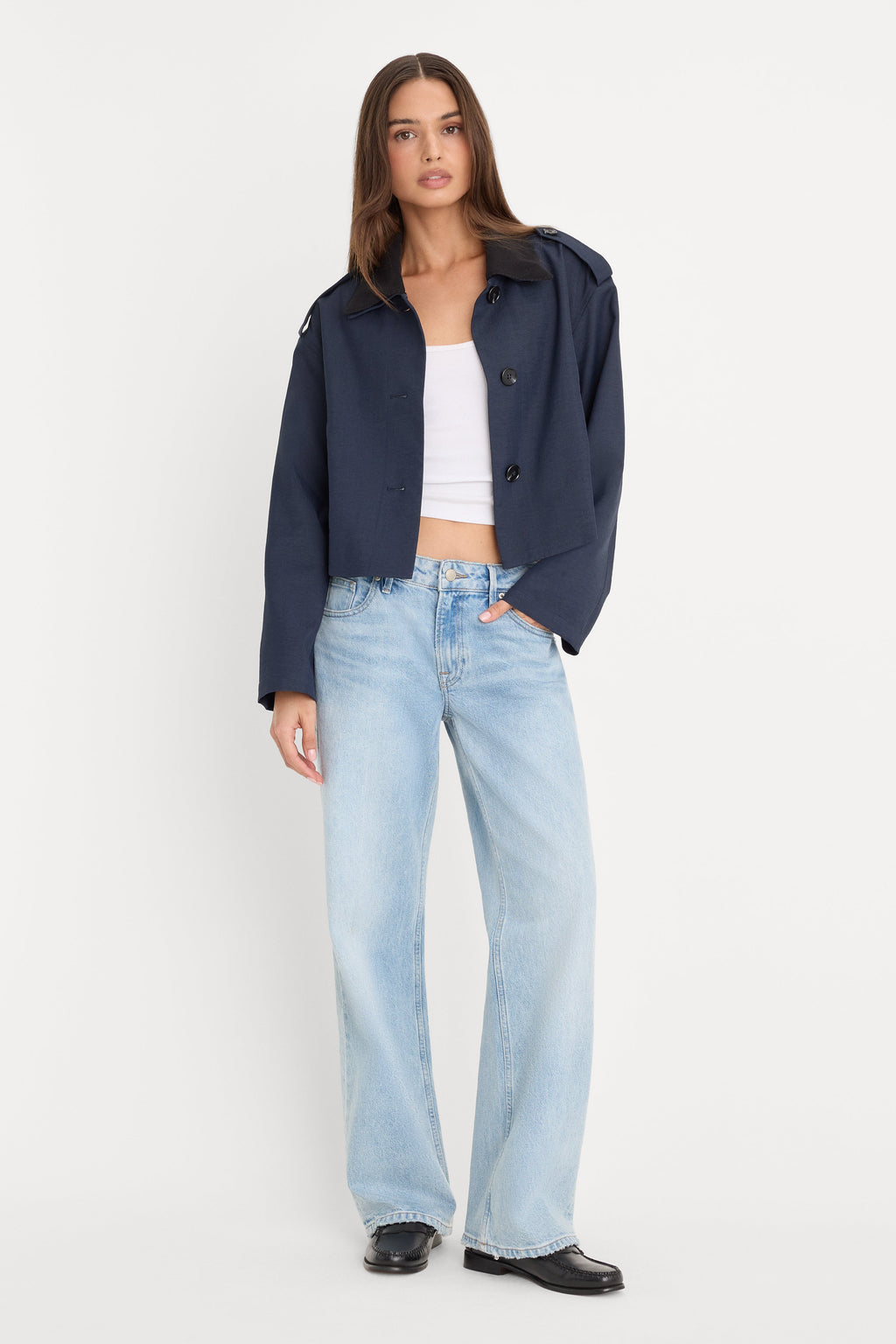 Luxury THE SWING JACKET NEW NAVY002