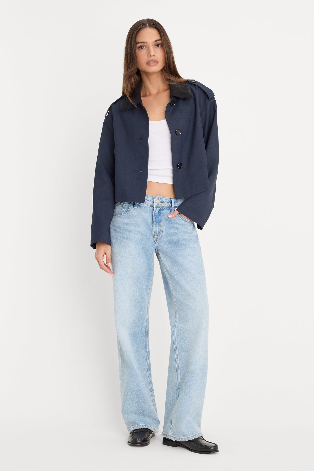 Luxury THE SWING JACKET NEW NAVY002