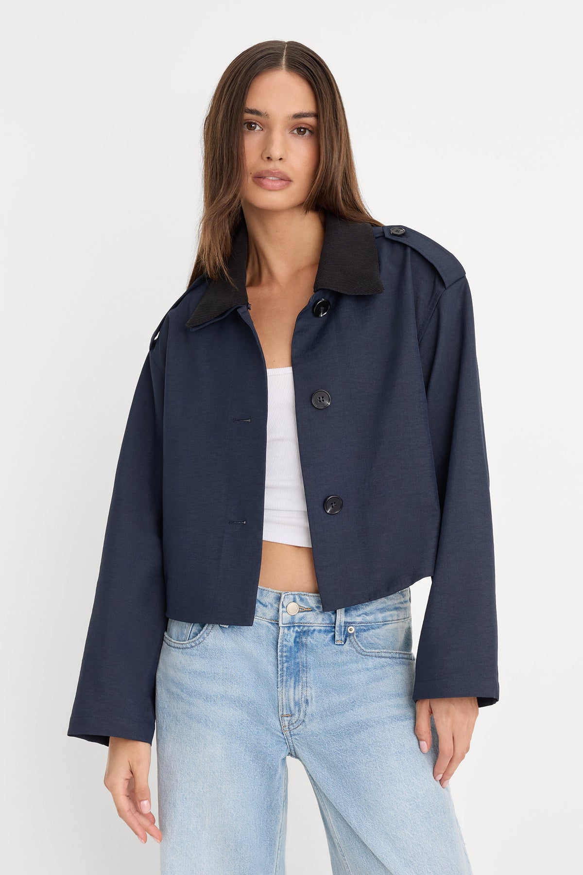 Luxury THE SWING JACKET NEW NAVY002