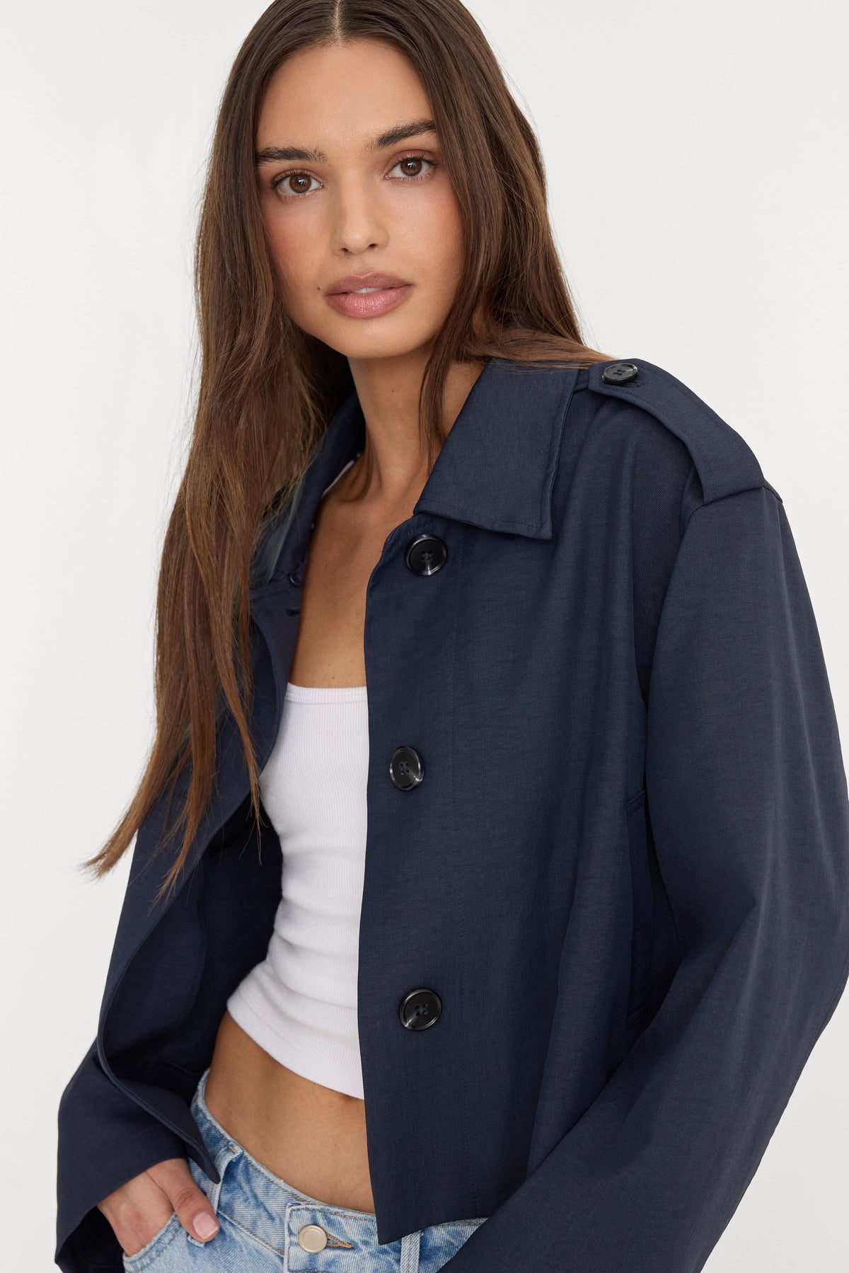 Luxury THE SWING JACKET NEW NAVY002